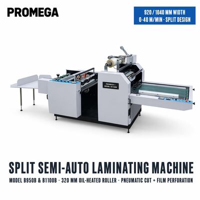 Split Semi-automatic Pre-coating Film Laminating Machine for Paper Plastic & Textiles 40m/min