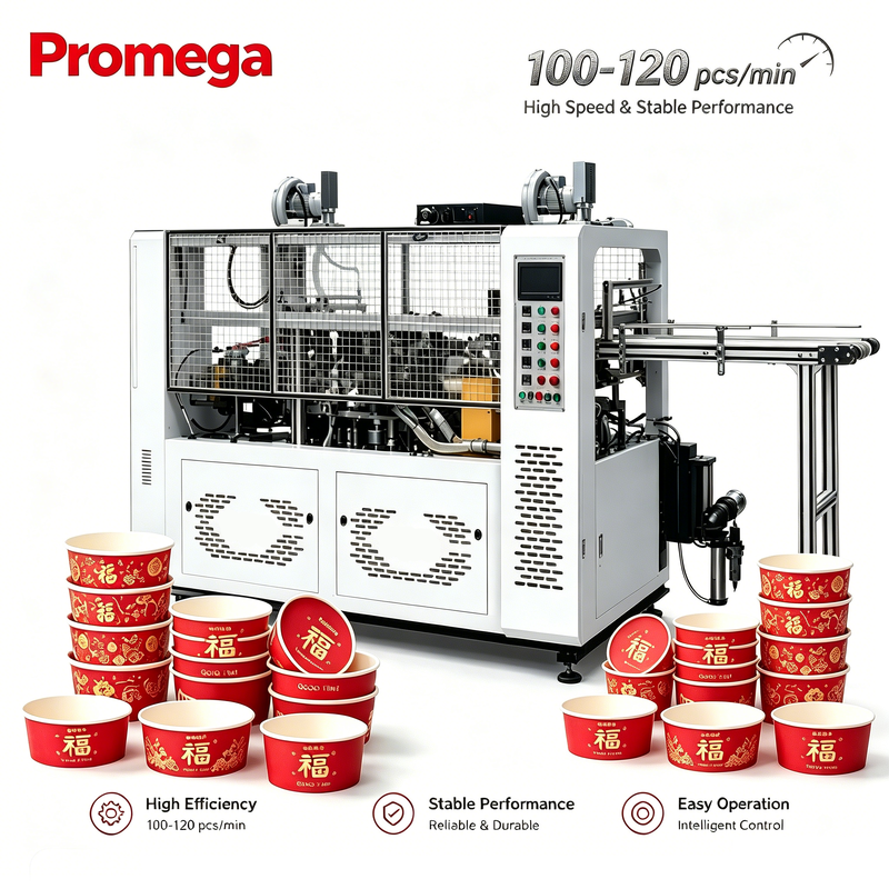 Automatic High-Speed Paper Bowl Machine 380V/220V 180-120pcs/min